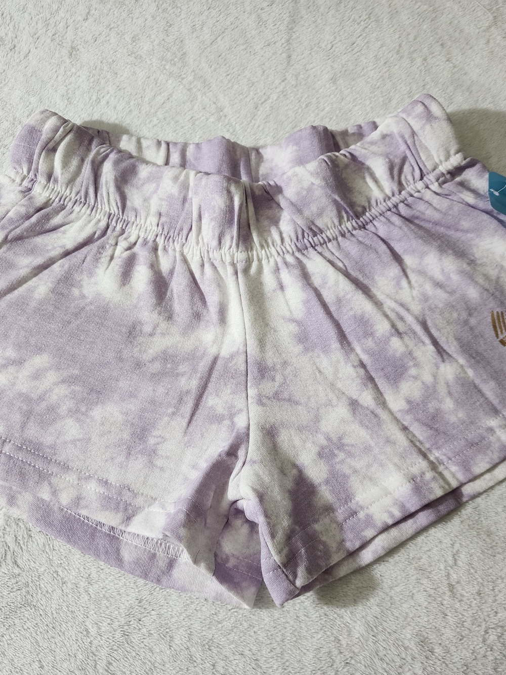 RBX Lilac and White Tie-Dye Athletic Shorts